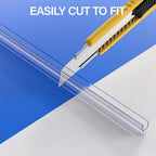 Yecaye 3 Pack 3/8" x 39" Shower Door Bottom Seal,Shower Door Sweep,Frameless Glass Seal Strip,Stop Leaks and Create a Water Barrier, Water Guard 10MM