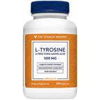 The Vitamin Shoppe L-Tyrosine 500mg - Mental Focus & Stress Support | Free-Form Amino Acid | 300 Capsules | Cognitive Health
