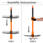 VNIMTI Pick Axe for Digging, Heavy Duty Pickaxe with Shock Absorbing Handle, 36 Inches
