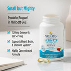 Nordic Naturals Ultimate Omega Minis, Strawberry Flavor - 60 Minis Soft Gels - 1120 mg Omega-3 - High-Potency Fish Oil Supplement - EPA & DHA - Promotes Brain & Heart Health - 30 Servings