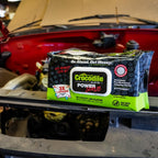 Crocodile Cloth PowerSCRUB - 40 (15" x 10") Heavy Duty Cleaning Wipes - Dual-Surface Cloths, Moist, Absorbent, & Disposable - Safe on Skin & Multiple Surfaces