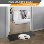 BeckTour 1.5'' Rise Threshold Ramp for Doorways, 2204 LBS Capacity Rubber Threshold Ramp, Non-Slip Driveway Curb Ramps Handicap Ramp for Wheelchair Scooter Stroller, Cuttable & Adjustable Size