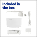 Waterpik Sidekick Portable Water Flosser, Perfect for Travel & Home, ADA Accepted, White/Chrome WF-04