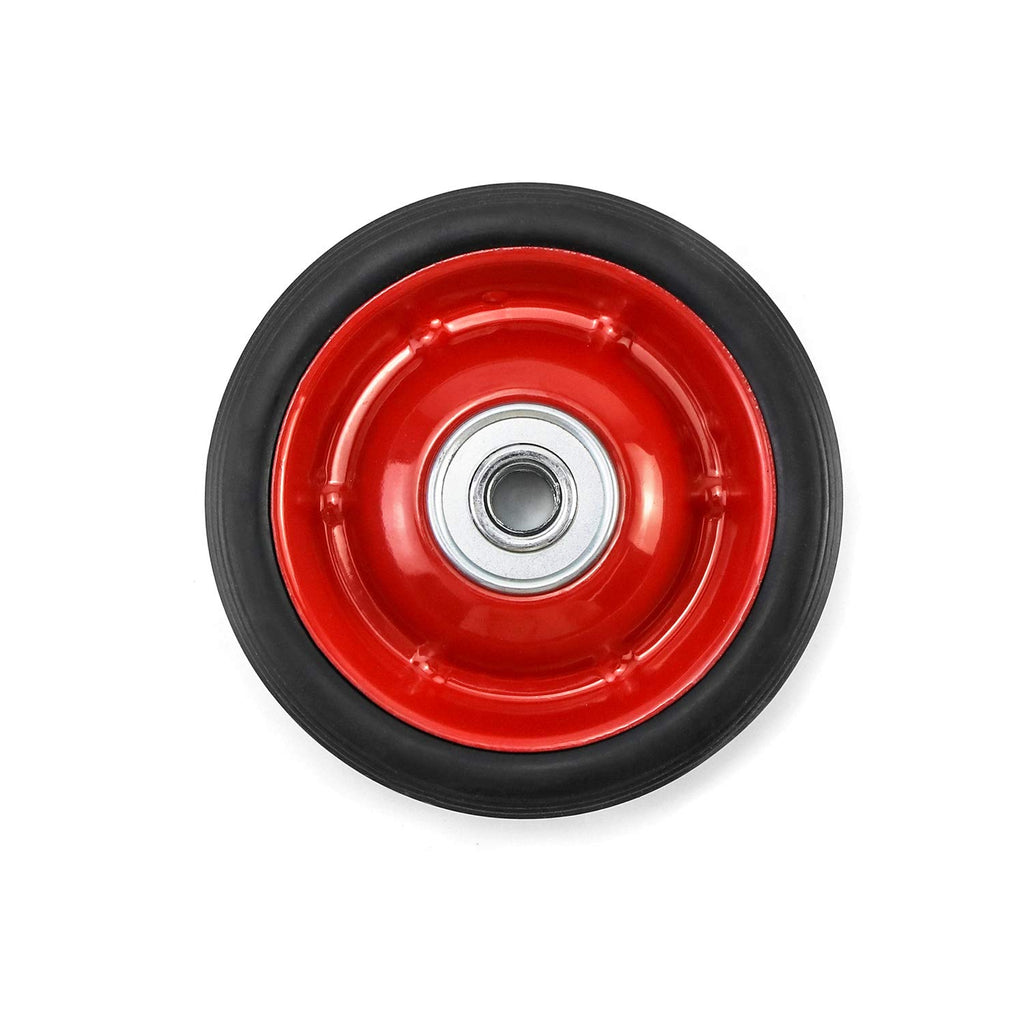QWORK 2 Pack 5" x 1.5" Premium Rubber Wheel with Ball Bearing, Hand Truck Wheel, Capacity up to 88 lbs