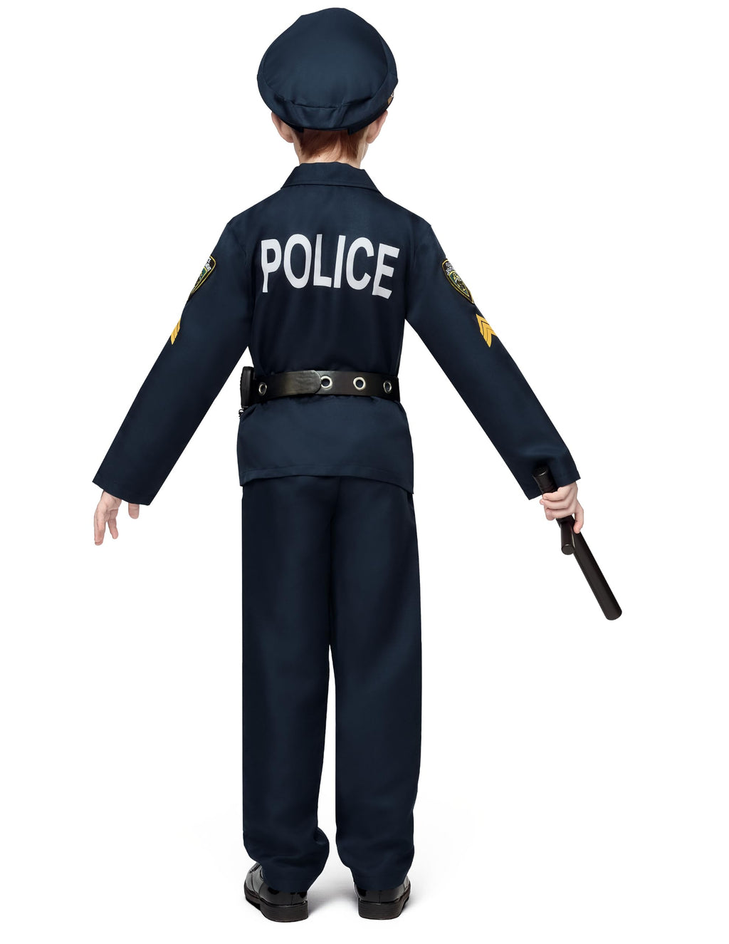 JOYIN Toy Halloween Toddler Police Costume, Police Officer Costume for Boys, Kids Cop Outfit with Toy Accessories for Unisex Halloween Pretend Roleplay, Themed Party (Small, 5-7 yrs)