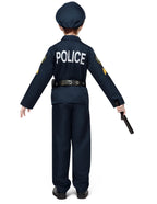 JOYIN Toy Halloween Toddler Police Costume, Police Officer Costume for Boys, Kids Cop Outfit with Toy Accessories for Unisex Halloween Pretend Roleplay, Themed Party (Small, 5-7 yrs)