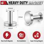 Buelkmag Magnetic Hooks for Cruise Cabins Strong Magnets Hooks Silver 150Lb