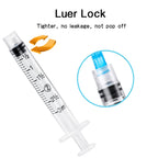 100 Pack 3ml Syringes with Needle, 23 Ga 1.0 inch Needle Luer Lock Syringe, Individually Packaged