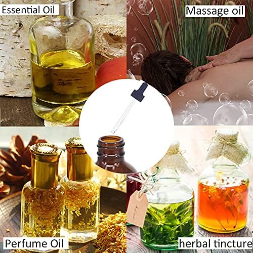 12 Pack 4oz Glass Dropper Bottles for Essential Oil 120ml Amber Round Glass Boston Bottle With Black Glass Eye Dropper for Massage Oil, Perfume & Lab, Refillable Glass Bottle for Travel