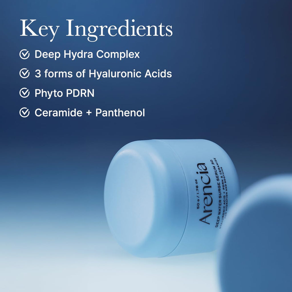 Arencia PDRN Intensive Hydration Overnight Serum - Cica PDRN + Hyaluronic Acid + Ceramide, Smooths fine line for plump glass skin, Korean Skincare 50g 1.76 oz