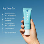 COOLA Organic Face Sunscreen SPF 50 Sunblock Lotion, Dermatologist Tested Skin Care for Daily Protection, Vegan and Gluten Free, Fragrance Free, 1.7 Fl Oz.
