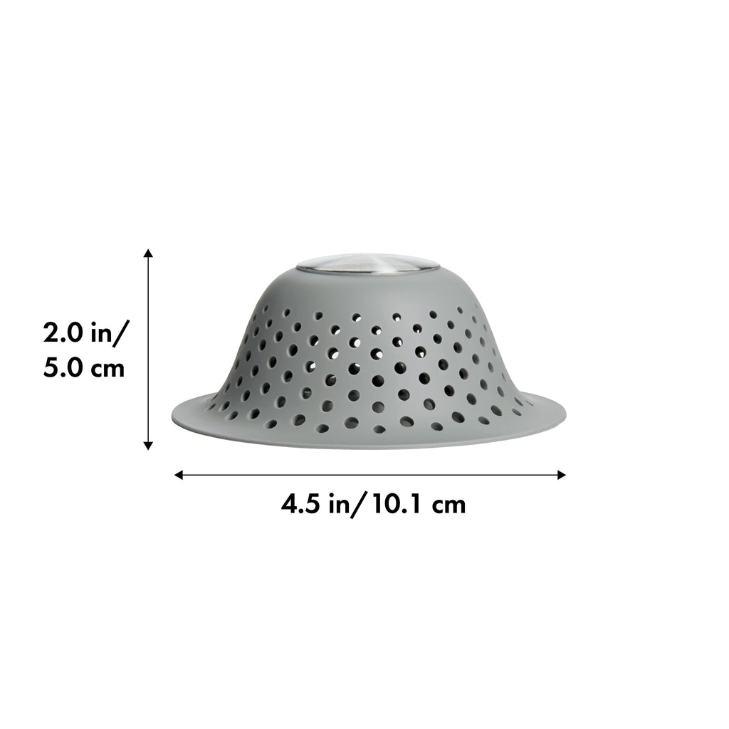 OXO Good Grips Silicone Shower & Tub Drain Protector, Hair Drain Catcher