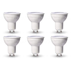 Amazon Basics MR16 LED Light Bulb, 50W Equivalent, Energy Efficient 7W, GU10 Base, Warm White 3000K, Dimmable, 10,000 Hour Lifetime, 6-Pack