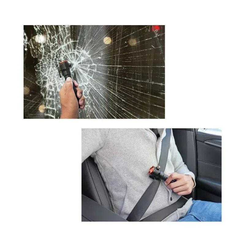 Farpoint Emergency Auto Tool -  Seat Belt Cutter Glass Breaker 6 Mode Flashlight