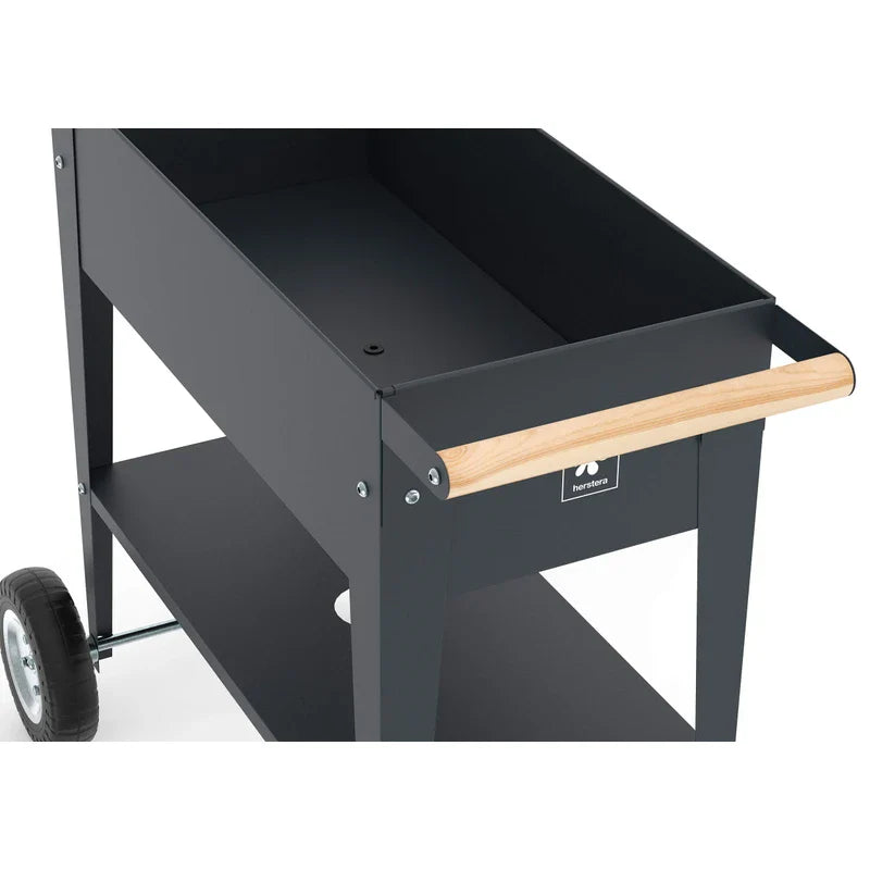 Herstera 8933901 Garden Trolley Wheeled Planter, Anthracite