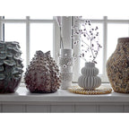Bloomingville 82047448 Stoneware Vase 11.5 cm x 11.5 cm x 14 cm White