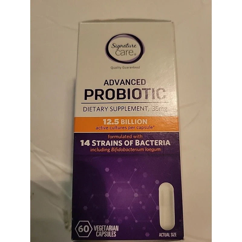 Signature Care Advanced Probiotic Dietary Supplement, 35 Mg 12.5 Billion  60 Cap