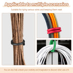 Ninehaoou 20 Pcs 17 Inch EVA Foam Twist Rubber Ties Reusable Bendable Cable Tie Straps Flexible Heavy Duty Twisty Ties for Organizing Cords Bundling (Red,Yellow,Green,Black)