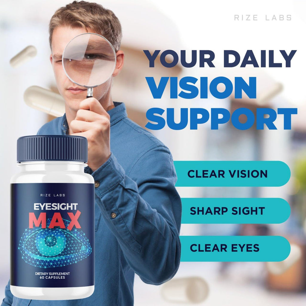 rize labs Eyesight Max Vision Supplement, All-Natural Capsules for The Rapid Improvement of Health and Better Ability to Focus, Support Healthy Eye Functions (60 Capsules)