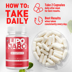 Lipojaro Capsules, Official Lipo Jaro Pills with Natural Ingredients, Advanced Formula Health and Wellness Support Formula Vitamin, Max Strength Active Lifestyle Multivitamin Supplement (60 Capsules)