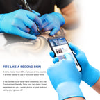 Wostar Disposable Gloves Large Powder & Latex Free 4mil 100 Pcs Exam Disposable Nitrile Non-Sterile Gloves