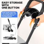 Pet Stroller Cat Dog Stroller Travel Folding Pet Carriers（Gray）
