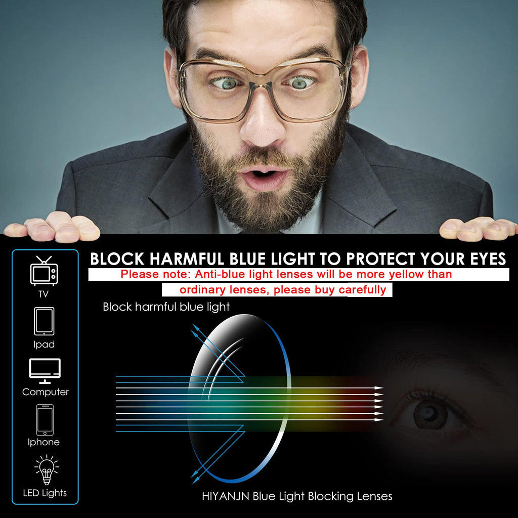 HIYANJN Frameless Reading Glasses Blue Light Blocking Rimless Computer Reader For men Lightweight Eyeglasses(3-Pack,1.75)