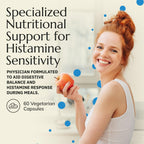 Neurobiologix Gut Histamine Support Supplement, Digestion & Immune Balance with Vitamin C, NAC, Bromelain & Quercetin, Supports Food-Derived Histamine Response for Men & Women, Vegetarian, 60 Capsules