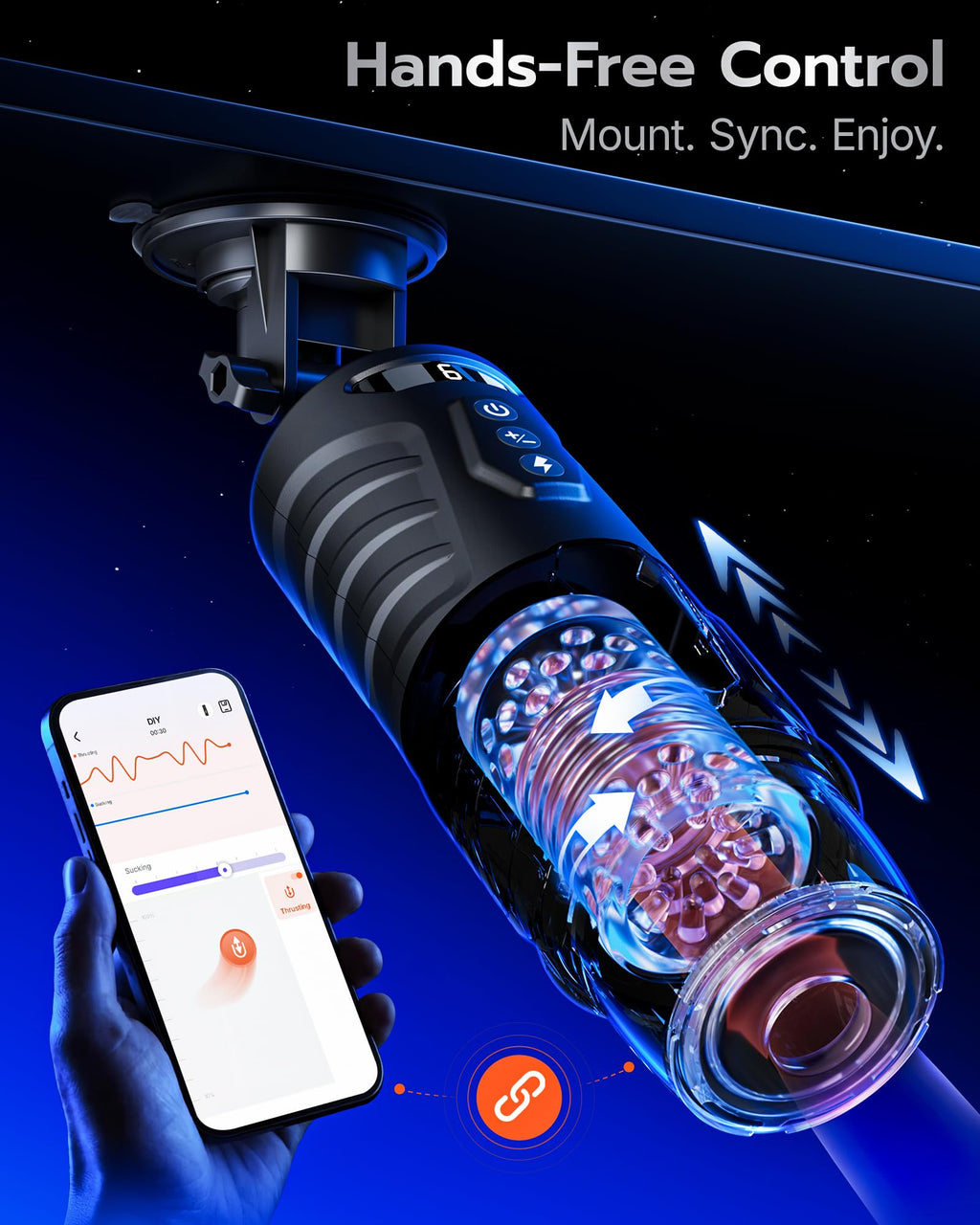 EINSEO Automatic Male Masturbator Sex Toys for Men AI Sync Pocket Pussy
