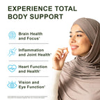 Noor Vitamins Halal Fish Oil, Halal Vitamins, Ultra Omega 3 Wild Peruvian Fish (800 mg EPA & 400 mg DHA) Heart, Brain & Joint Support, Non-GMO and Gluten Free (120 Count)