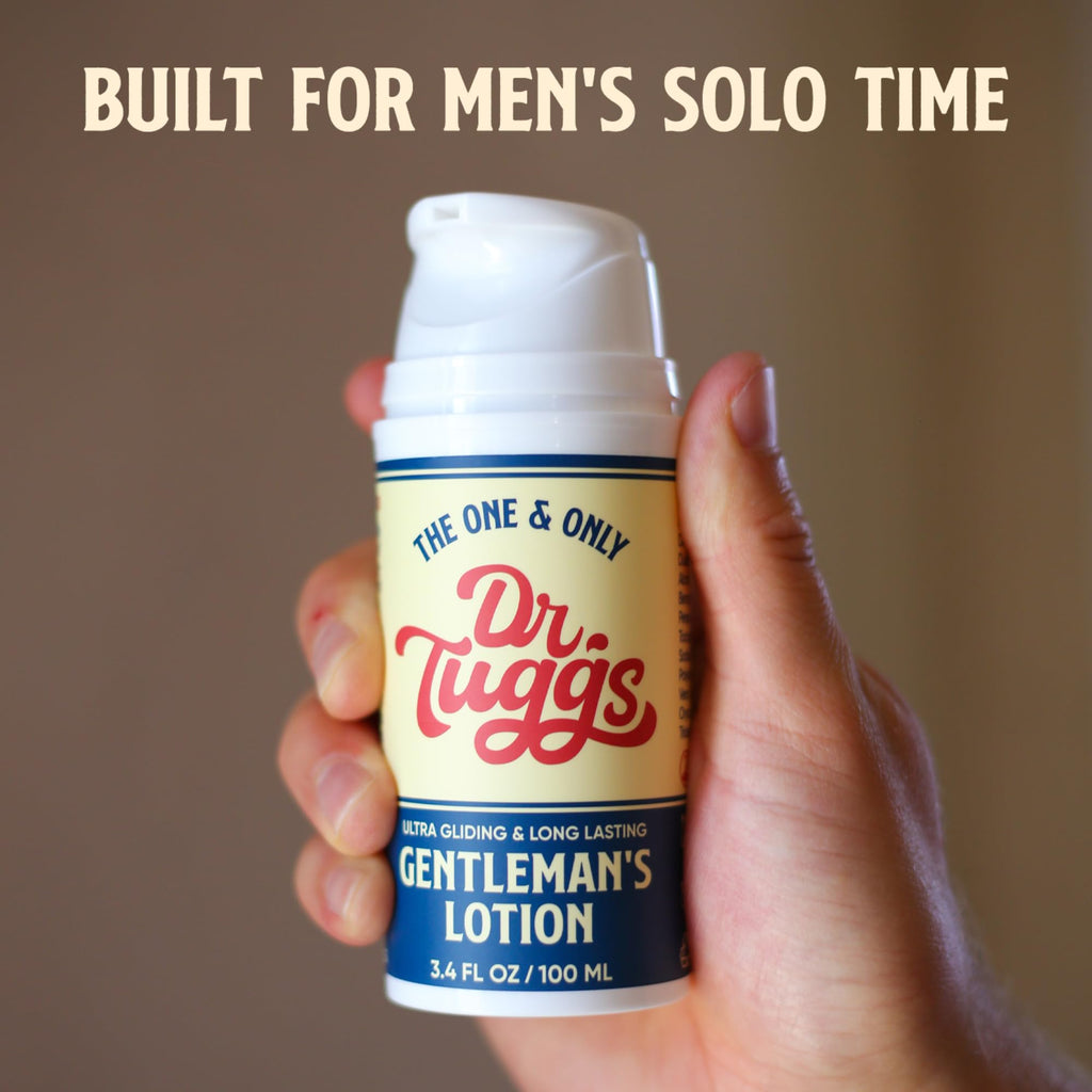 Dr. Tuggs Gentleman’s Lotion – Me Time Lotion for Men with Moisturizing Aloe Vera, Avocado Oil & Vitamin E – Long-Lasting, Smooth, Non-Greasy Formula – Made in USA – 3.4 fl oz