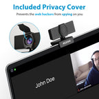 NexiGo N60 1080P Webcam with Microphone, Software Control & Privacy Cover, USB HD Computer Web Camera, Plug and Play, for Zoom/Skype/Teams, Conferencing and Video Calling