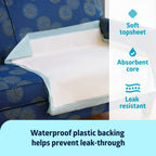 Medline Super Absorbent Underpad, 36" x 36", 50 Count, Extra Large Disposable Incontinence Pads, Protective Bed Pads, Chucks, For Kids, Adults, Elderly, Furniture & Surface Protection Pee Pad
