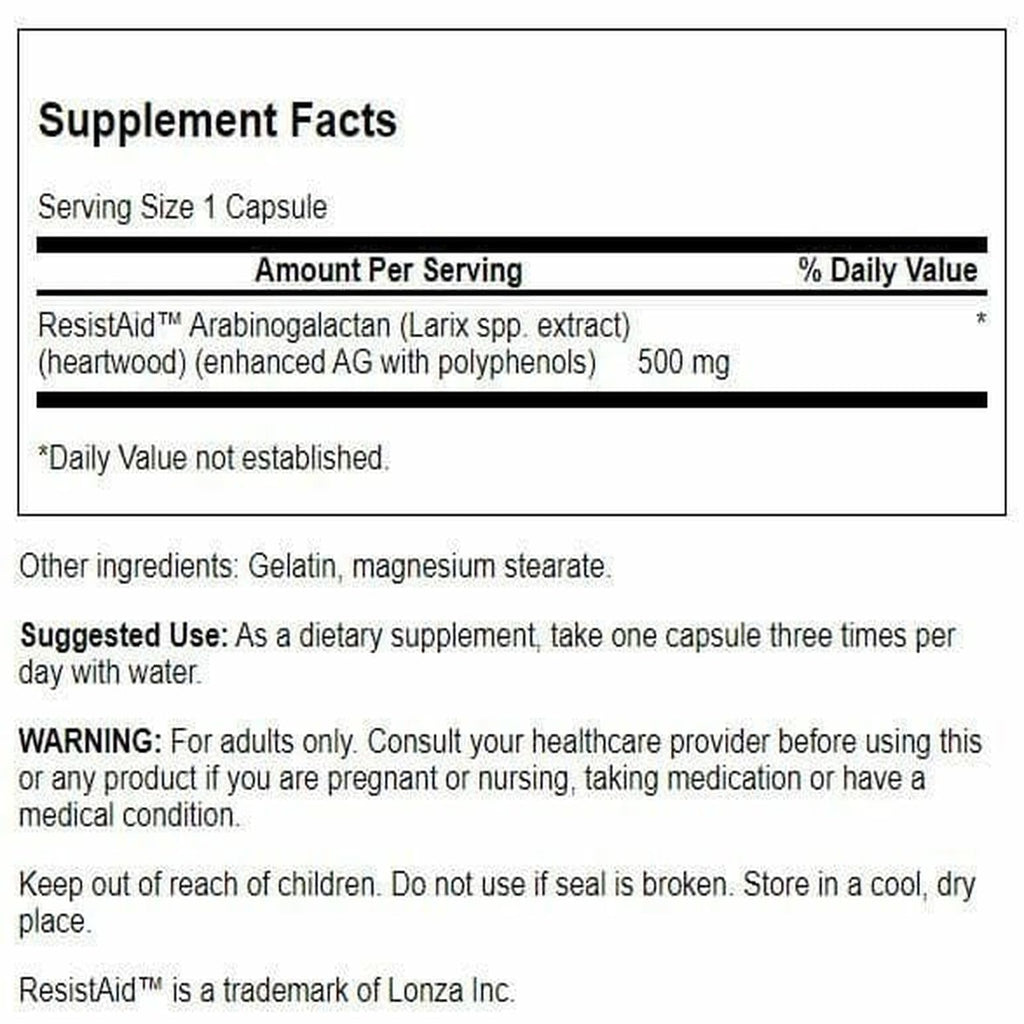 Swanson Larch Tree Arabinogalactan 500 Milligrams 90 Capsules
