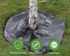 Feitore 4 Mil Black Plastic Sheeting Weed Barrier Landscape Fabric Heavy Duty Plastic Roll for Garden Multi Use Polyethylene Sheeting, 3FT x 100FT