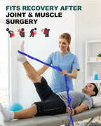 Trideer Stretching Strap Yoga Strap Physical Therapy for Home Workout, Exercise, Pilates and Gymnastics, 10 Loops Non-Elastic Stretch Bands with Aesthetic Packaging for Women & Men (Dark Blue)