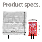 WUERLI Fire Blanket for Home and Kitchen,40" x 40",2 Pack,Emergency Fire Blanket