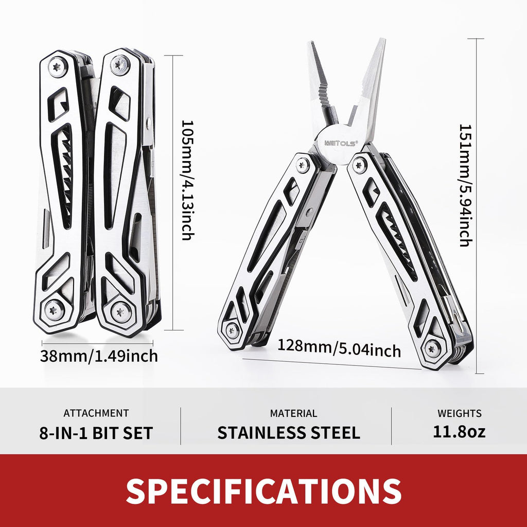 Multitool with Pocket Knife, Birthday Gifts for Men Women Mom Dad