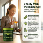 Louma Lumine Organics NAD+ Supplement with Resveratrol and Quercetin - Liposomal Delivery Capsules Daily, Vitality Support, 60 Capsules.