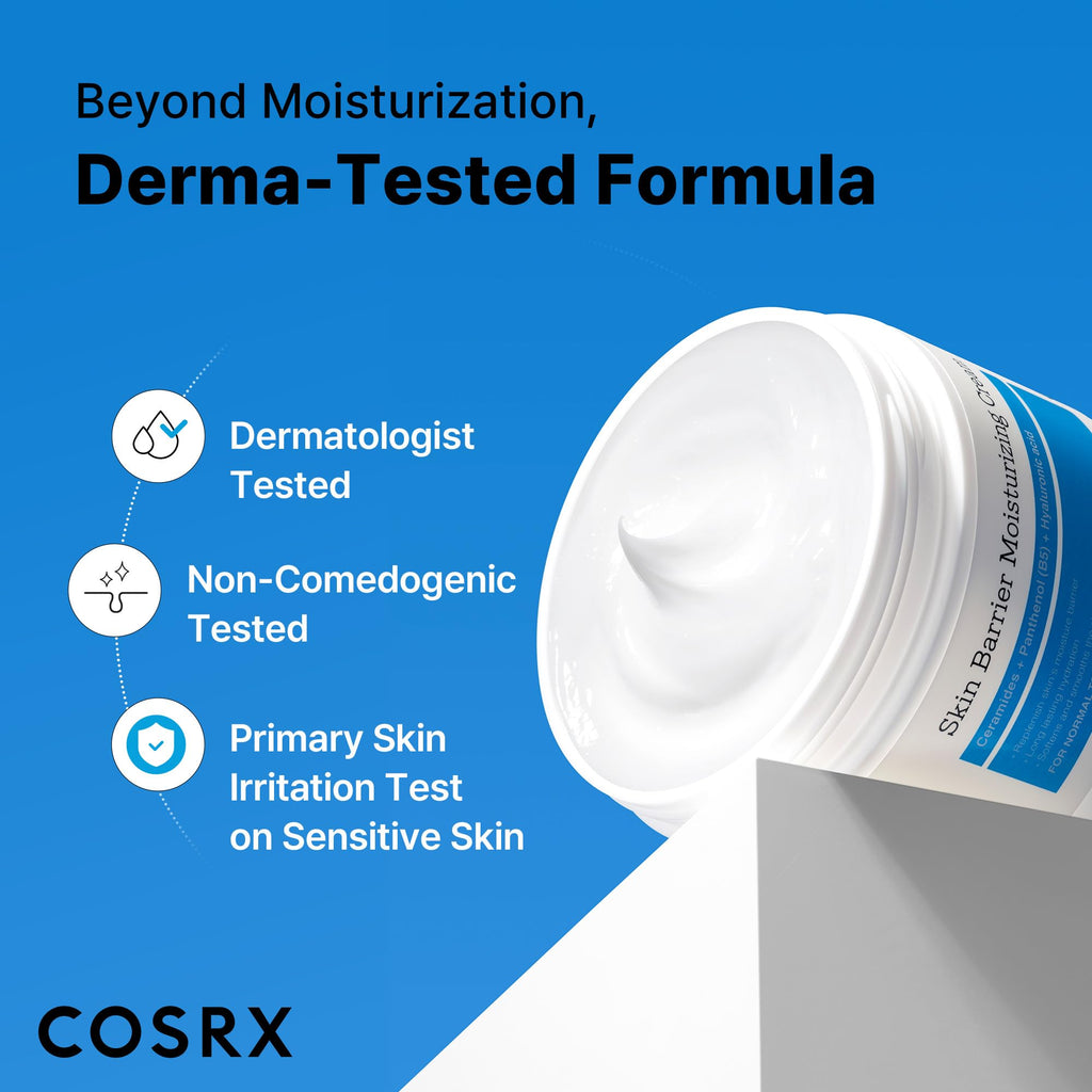 COSRX Skin Barrier Moisturizing Body Cream | 100-Hour Hydration For Dry to Extremely Dry Skin, with Ceramide & Hyaluronic Acid | Unscented, Non-Greasy | 15.2 fl oz, Korean Skin Care