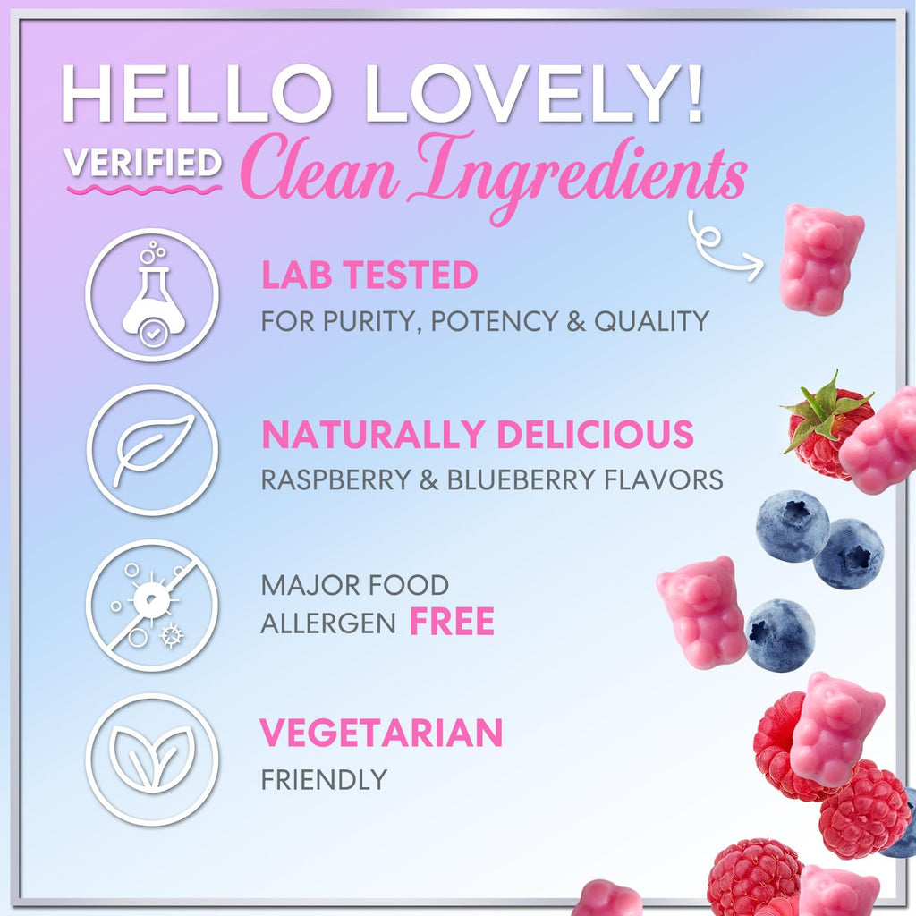Hair Vitamins Gummies for Women for Hair Growth - with Biotin 5000 mcg, Vitamin E, C, & Zinc - Best Gummy Vitamin Supplement - Supports Faster Hair Growth & Stronger Nails, Berry Flavor - 120 Gummies