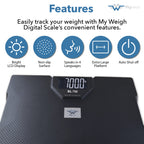 My Weigh Xl-700 Talking Bathroom Scale 700 Lb 320kg
