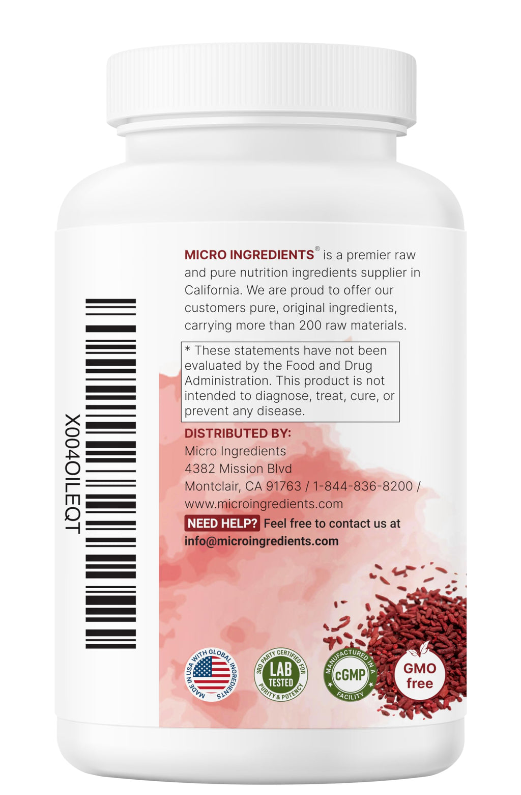 Red Yeast Rice 1,200mg with CoQ10 100mg, 240 Veggie Capsules | 4-in-1 with Flush Free Niacin & Fat Soluble Vitamin C | Cholesterol Support & Heart Health Supplements | Filler Free, Non-GMO, No Gluten