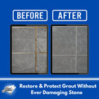 Black Diamond Stoneworks Marble & Tile Cleaner Gallon + Ultimate Grout Cleaner with Brush Quart (2-Pack) – Safe for Natural Stone, Deep Grout and Tile Cleaning to Restores Shine