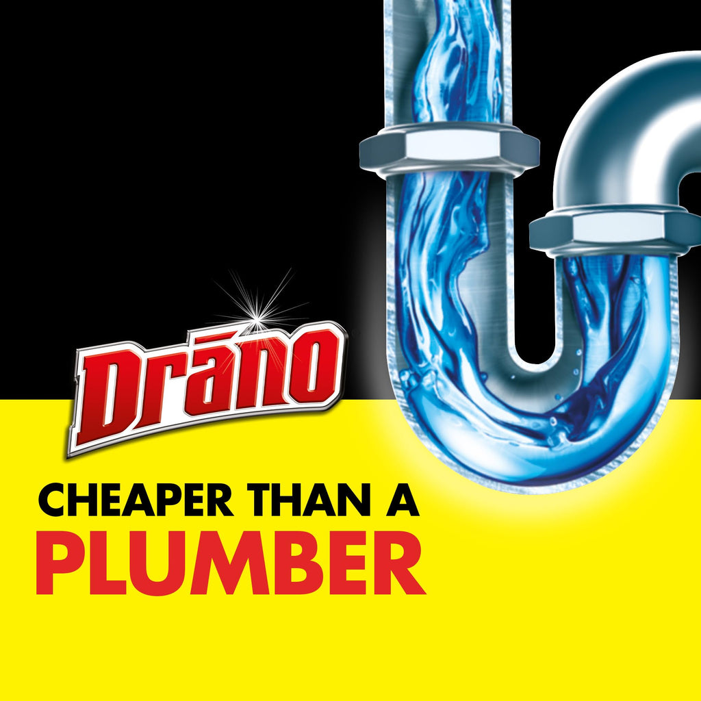 Drano Max Gel Drain Clog Remover & Cleaner, Commercial Line, 42 oz 2-Pack