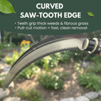 Hounen Miyawaki Nejiri Kama Weeder – Japanese Weeding Sickle, Twisted Stainless Steel, 4.7 in (12 cm) Blade, 13 in (33 cm), Root Slicer for Garden Beds & Crabgrass, Made in Japan (Japanese Steel)