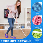 Vowanop Mop Slippers Shoes 10 Pairs (20 Pieces) - Microfiber Cleaning House Mop Slippers, Floor Cleaning Tools Shoe Cover, Soft Machine Washable Reusable Microfiber Foot Socks for House Kitchen Office