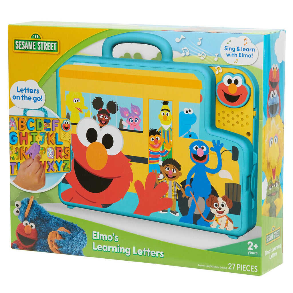 SESAME STREET Elmo’s Learning Letters Bus Activity Board, Preschool Learning and Education, Kids Toys for Ages 2 Up by Just Play