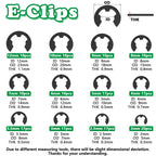 Aienxn 330PCS Snap Rings Kit, E Clips Kit (2-12MM) and C Clips Kit (5-16MM)