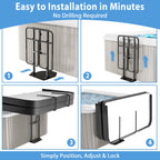 Hot Tub Cover Lift Adjustable U-Arms Spa Cover Lifter for Hot Tub Accessories, Hot Tub Cover Lifter Universal Fit Most Spas Hot Tubs Hydraulic Assist Removal System
